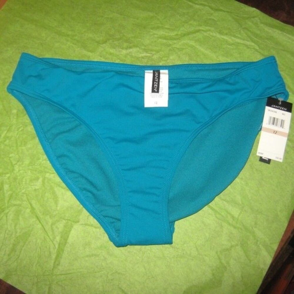 Jantzen Solid High Waist Size 12 Bikini Bottom NWT
